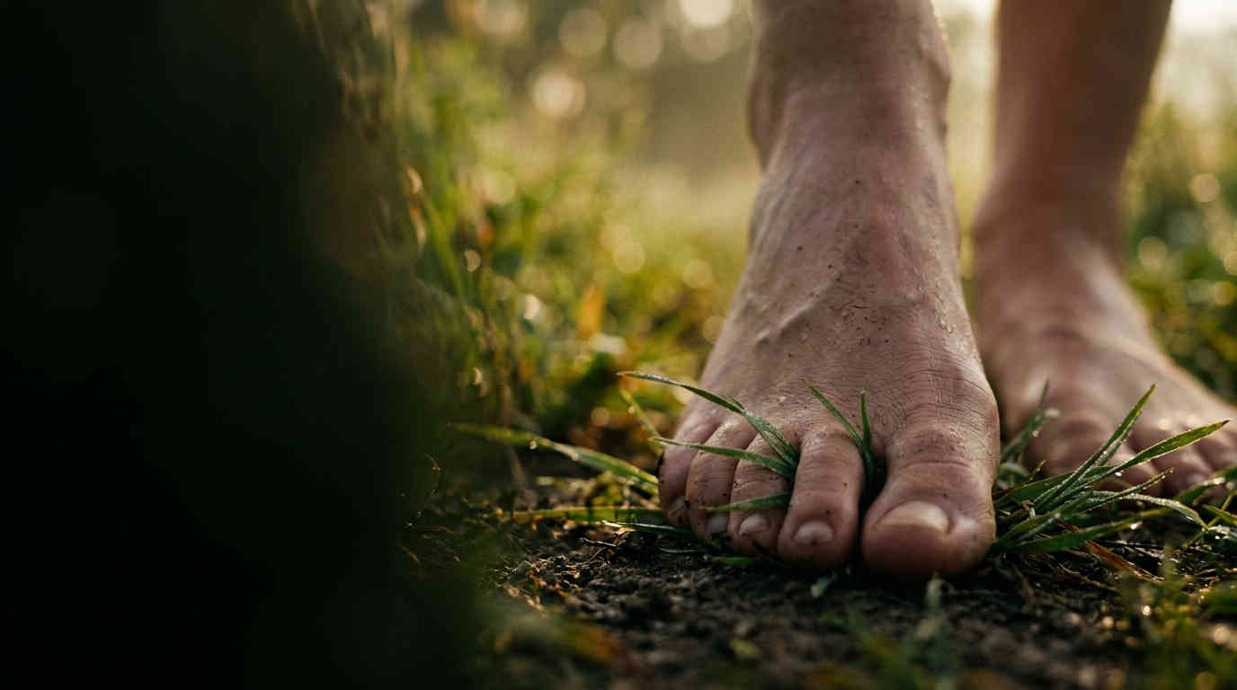 Il battito del cuore rallenta in 4 minuti a contatto con la terra: la scienza dell’earthing riscrive il legame primordiale tra corpo umano e suolo